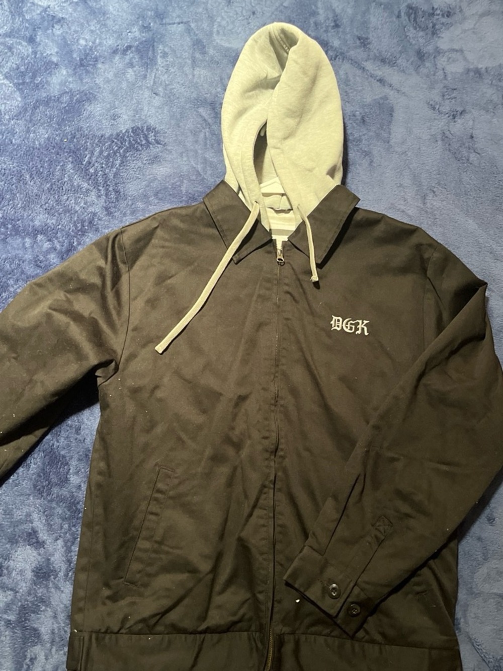 DGK Black Jacket with Light Gray Hood